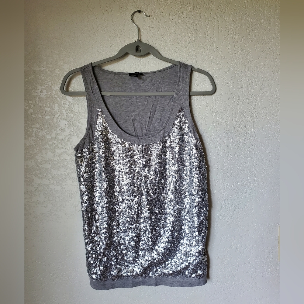 Talbots, Sparkly, Gray, Sleevless Blouse